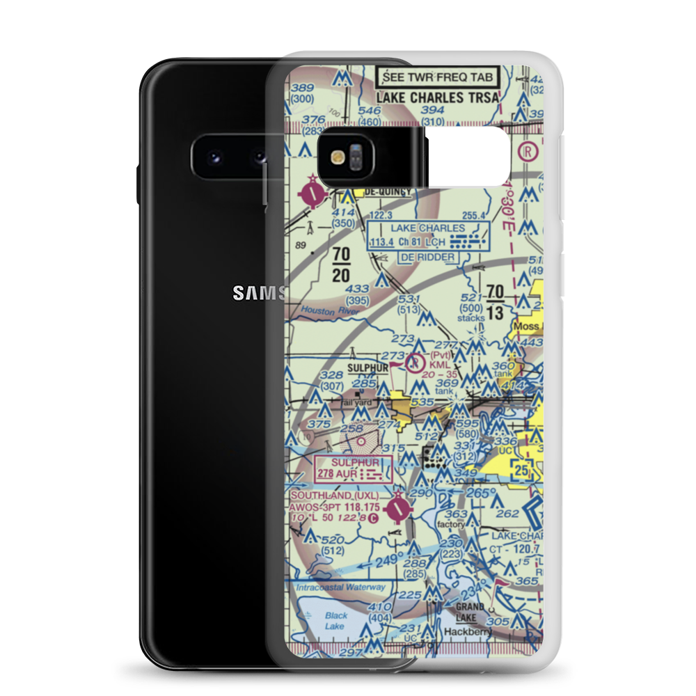 Kml Airport (12LA) VFR Sectional Samsung Case Samsung Galaxy S10 model shown