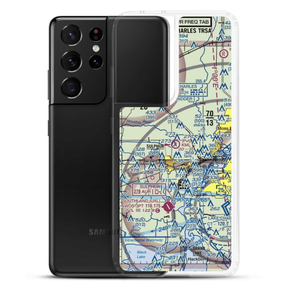 Kml Airport (12LA) VFR Sectional Samsung Case Samsung Galaxy S21 Ultra model shown