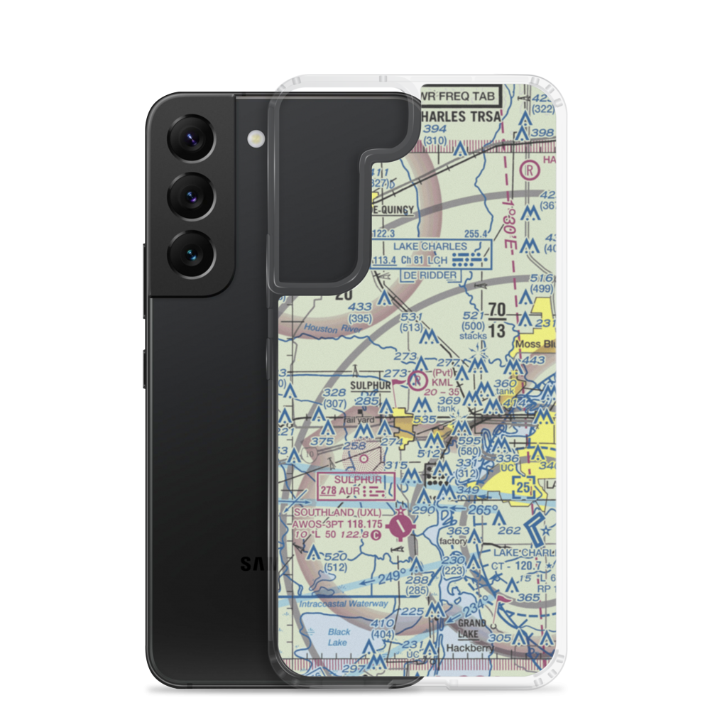 Kml Airport (12LA) VFR Sectional Samsung Case Samsung Galaxy S22 model shown