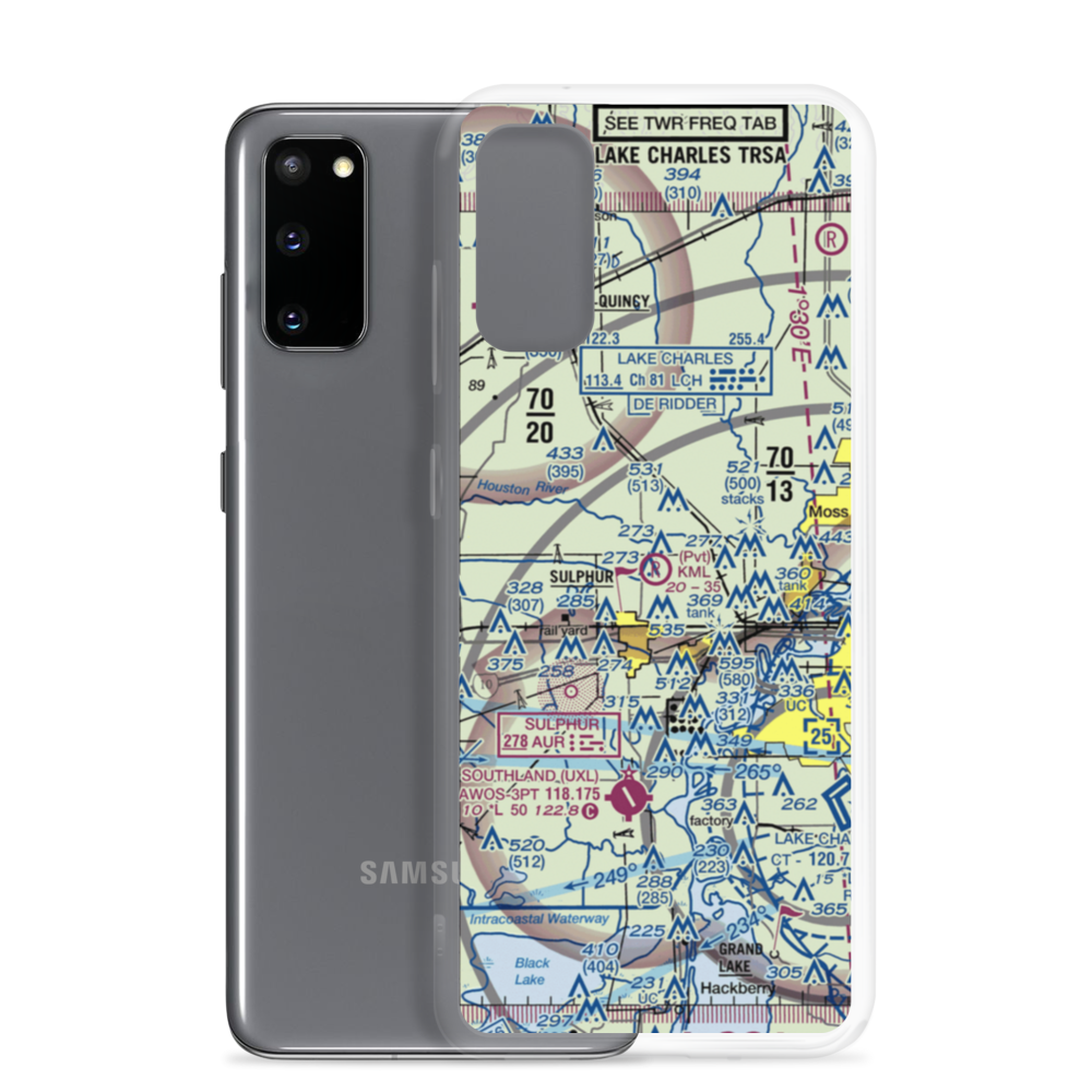 Kml Airport (12LA) VFR Sectional Samsung Case Samsung Galaxy S20 model shown
