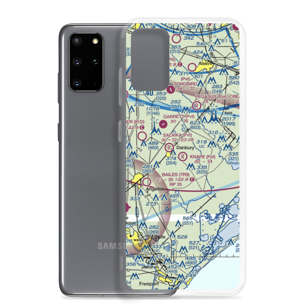 Knape Airport (2XA2) VFR Sectional Samsung Case Samsung Galaxy S20 Plus model shown