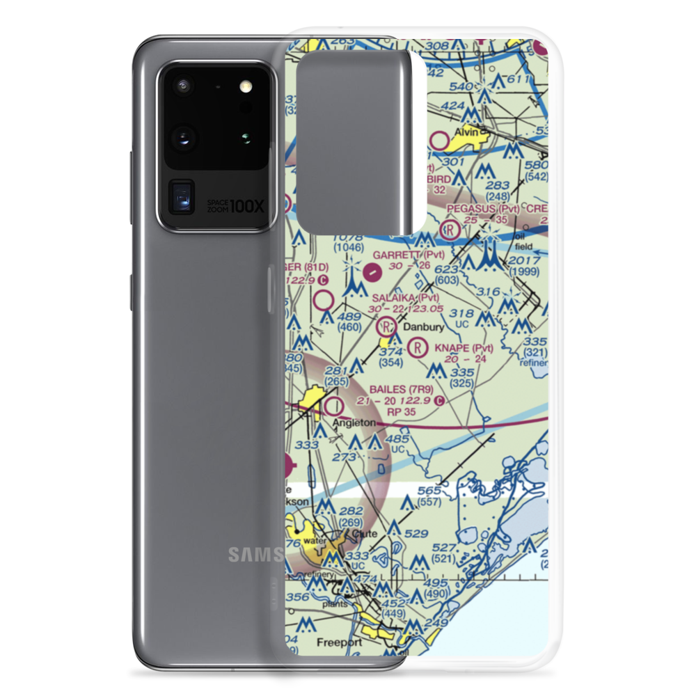 Knape Airport (2XA2) VFR Sectional Samsung Case Samsung Galaxy S20 Ultra model shown