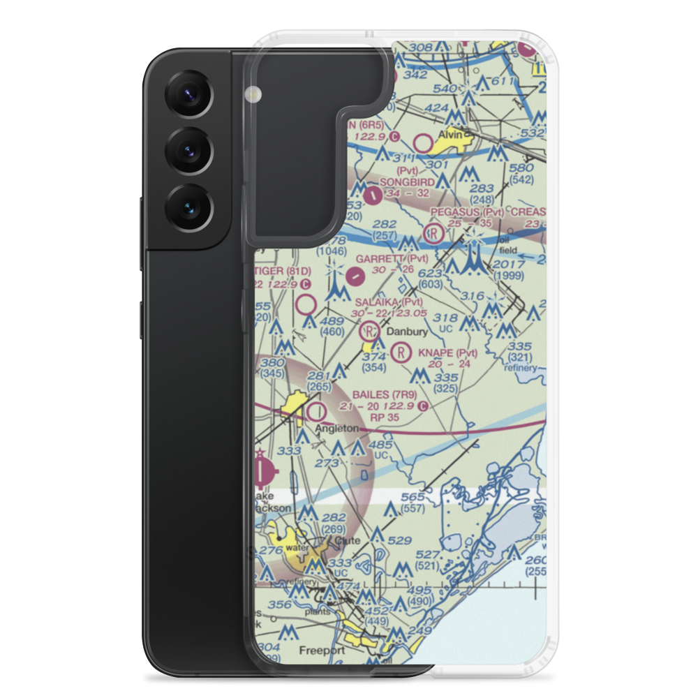 Knape Airport (2XA2) VFR Sectional Samsung Case Samsung Galaxy S22 Plus model shown