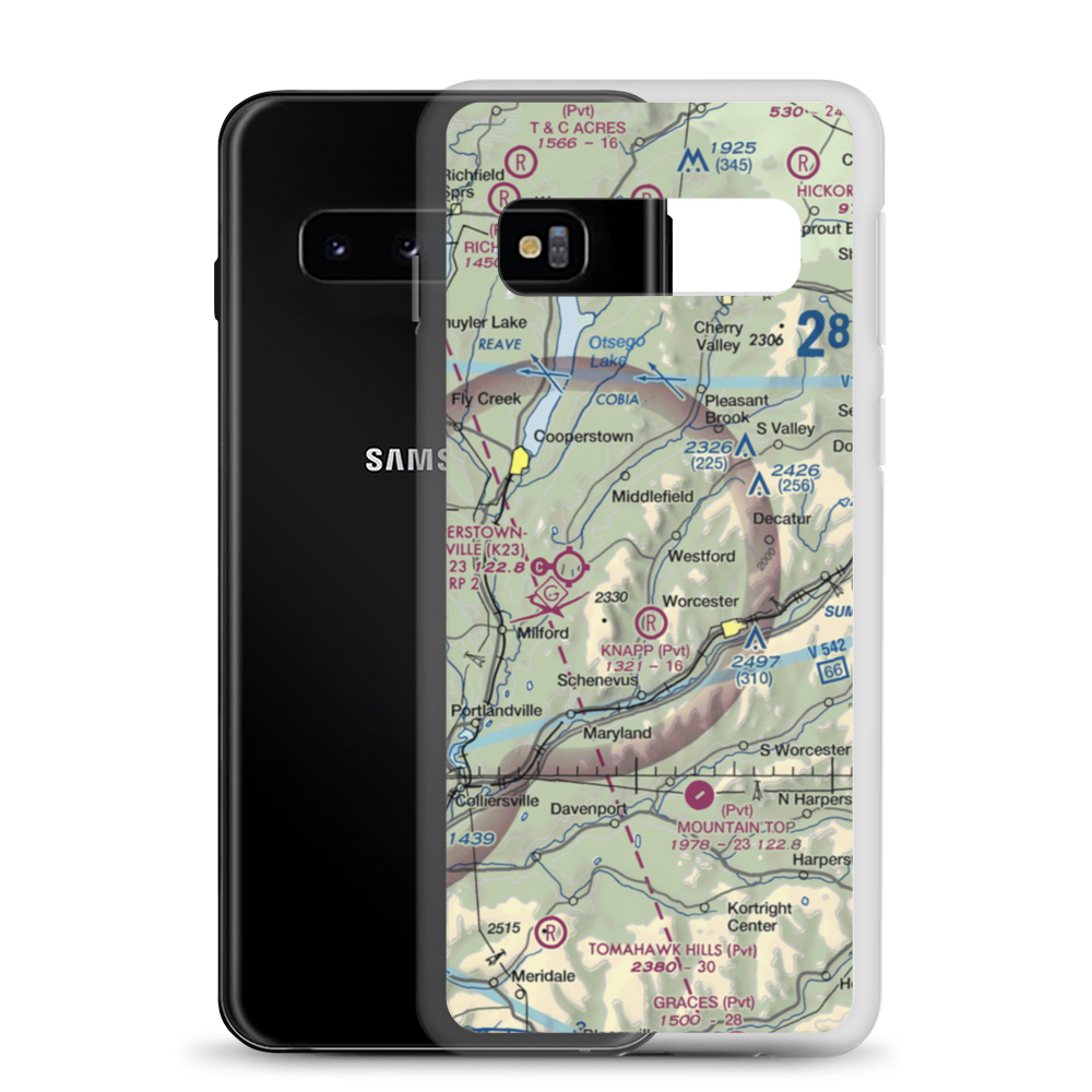 Knapp Airport (6NK0) VFR Sectional Samsung Case Samsung Galaxy S10 model shown