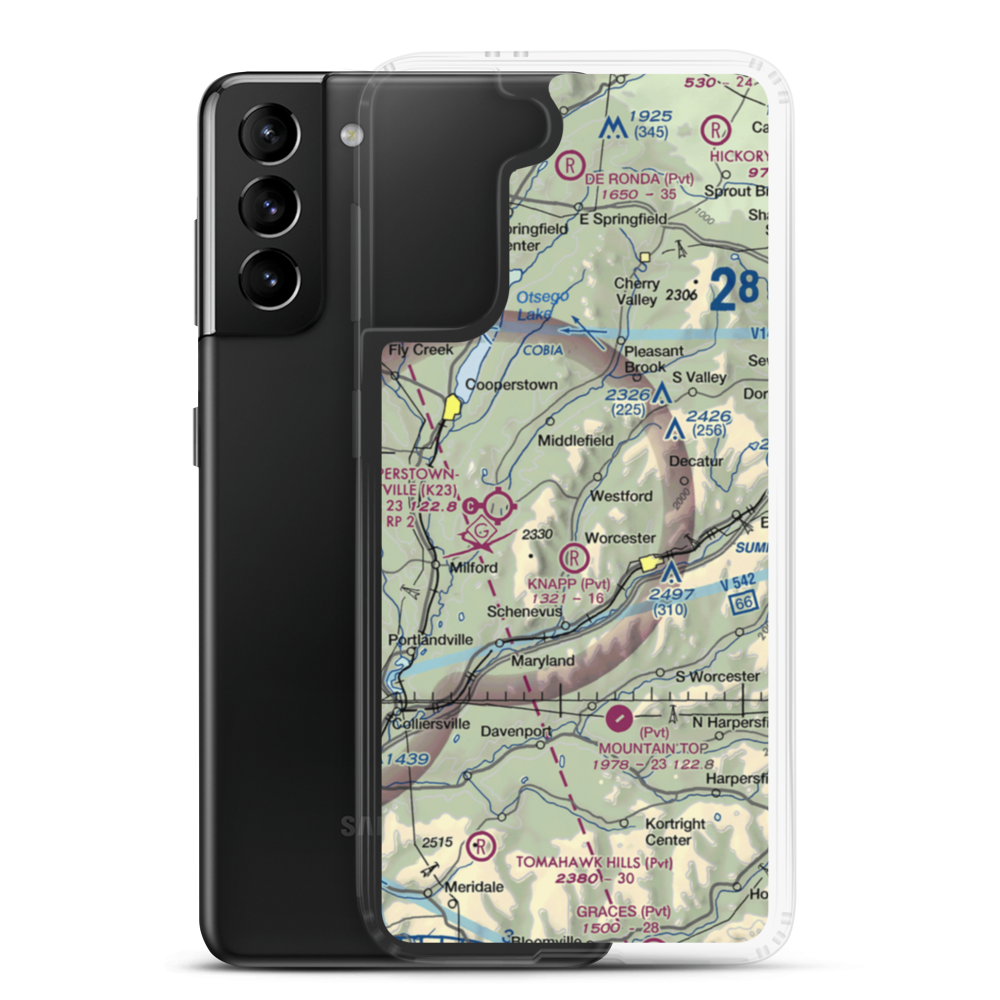 Knapp Airport (6NK0) VFR Sectional Samsung Case Samsung Galaxy S21 Plus model shown