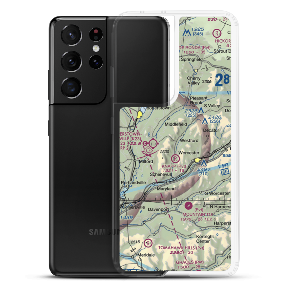 Knapp Airport (6NK0) VFR Sectional Samsung Case Samsung Galaxy S21 Ultra model shown