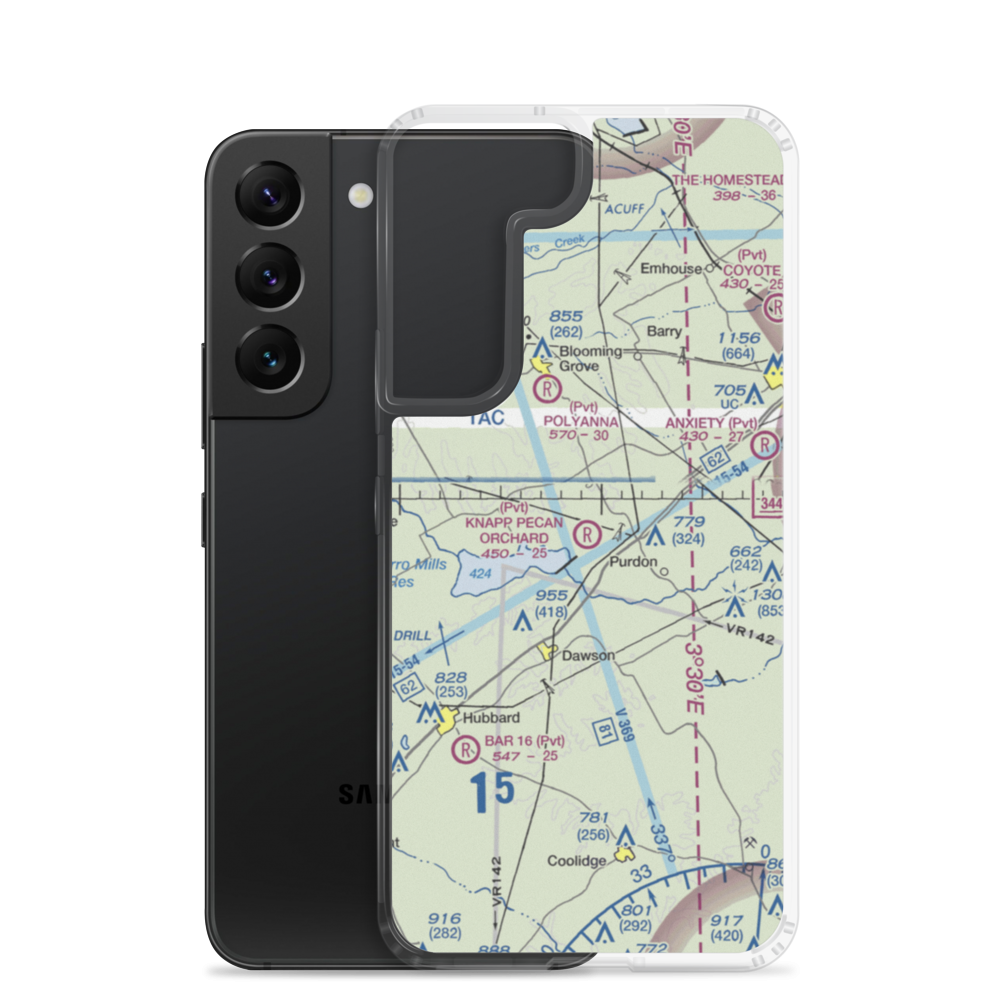 Knapp Pecan Orchard Airpark (5TS3) VFR Sectional Samsung Case Samsung Galaxy S22 model shown