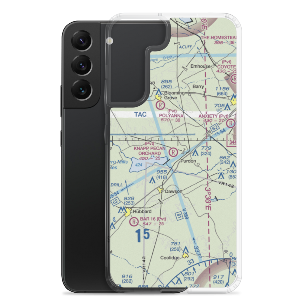 Knapp Pecan Orchard Airpark (5TS3) VFR Sectional Samsung Case Samsung Galaxy S22 Plus model shown