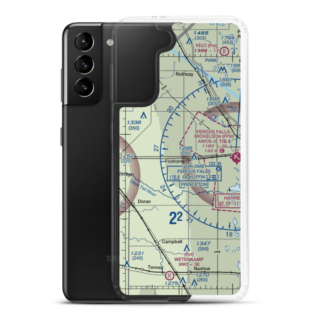 Knapp Personal Use Airport (MY25) VFR Sectional Samsung Case Samsung Galaxy S21 Plus model shown