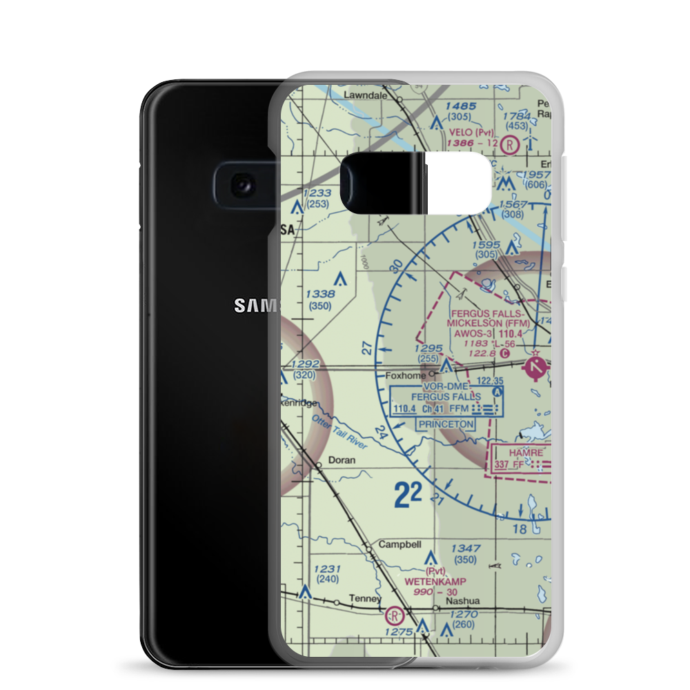 Knapp Personal Use Airport (MY25) VFR Sectional Samsung Case Samsung Galaxy S10e model shown