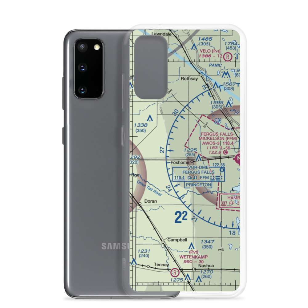 Knapp Personal Use Airport (MY25) VFR Sectional Samsung Case Samsung Galaxy S20 model shown