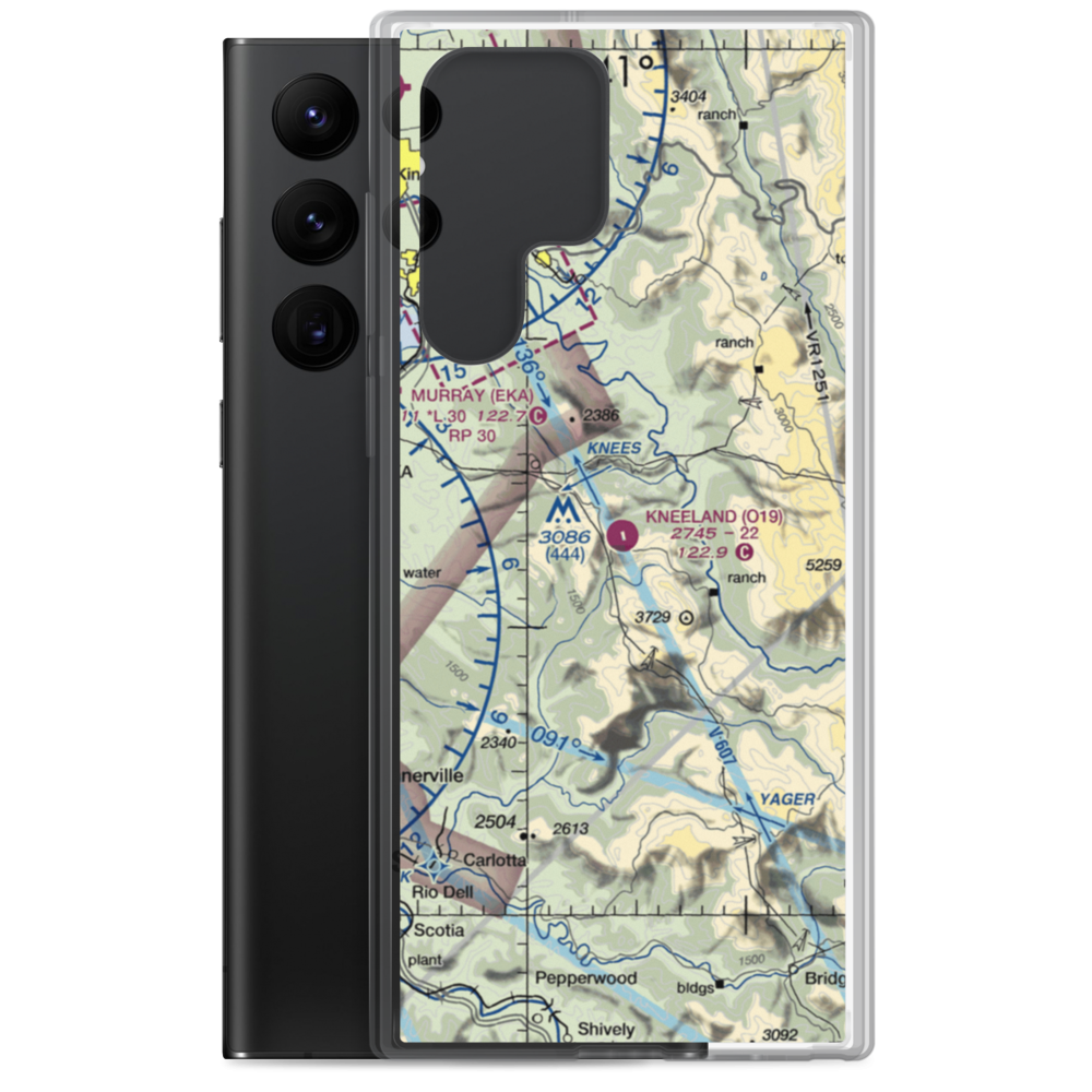 Kneeland Airport (O19) VFR Sectional Samsung Case Samsung Galaxy S22 Ultra model shown
