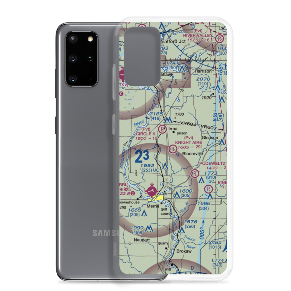 Knight Aire Airport (92WI) VFR Sectional Samsung Case Samsung Galaxy S20 Plus model shown