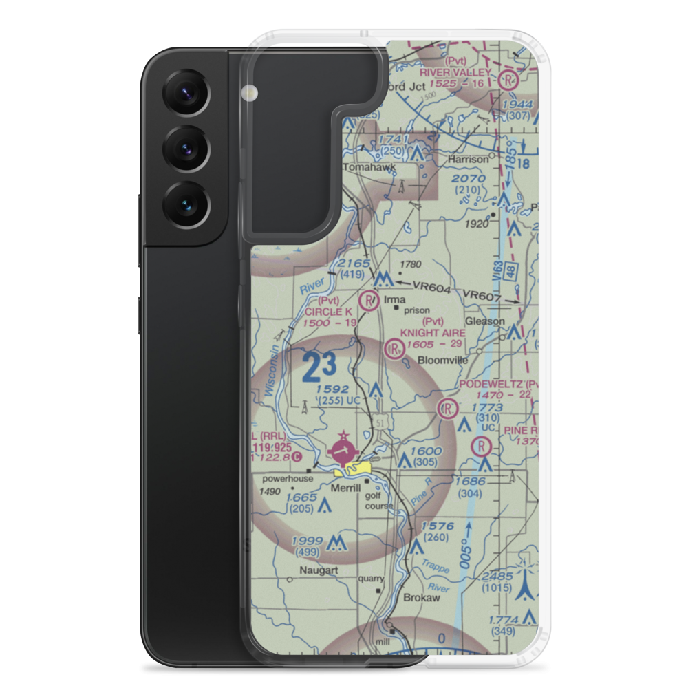 Knight Aire Airport (92WI) VFR Sectional Samsung Case Samsung Galaxy S22 Plus model shown