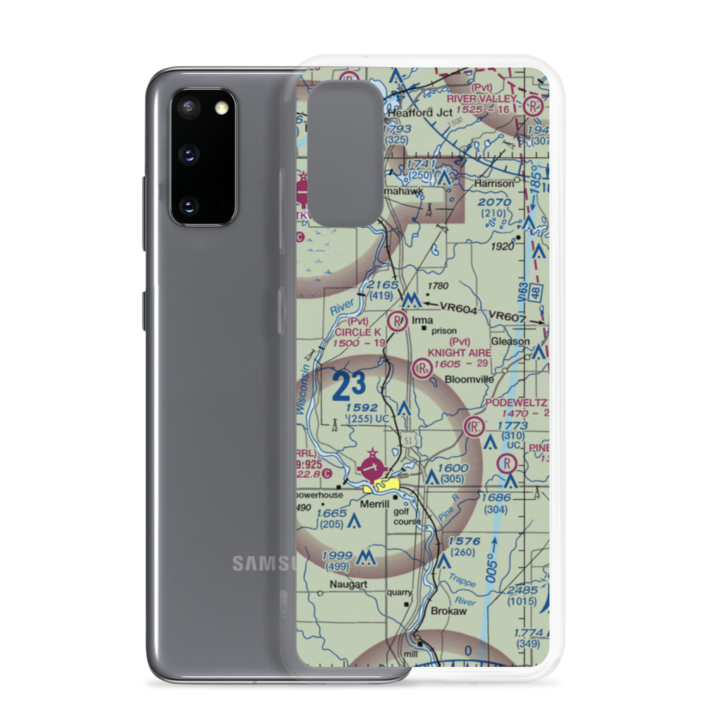Knight Aire Airport (92WI) VFR Sectional Samsung Case Samsung Galaxy S20 model shown