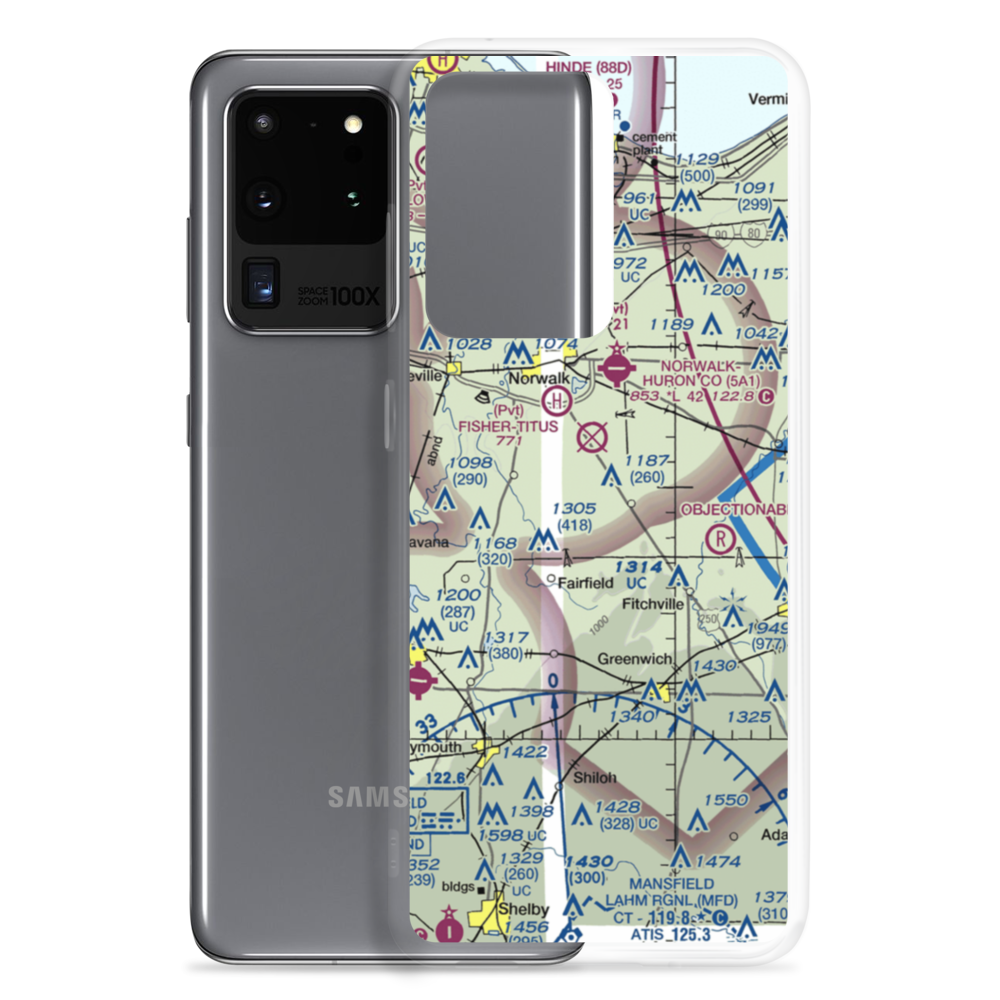 Knight Airport (1OI7) VFR Sectional Samsung Case Samsung Galaxy S20 Ultra model shown