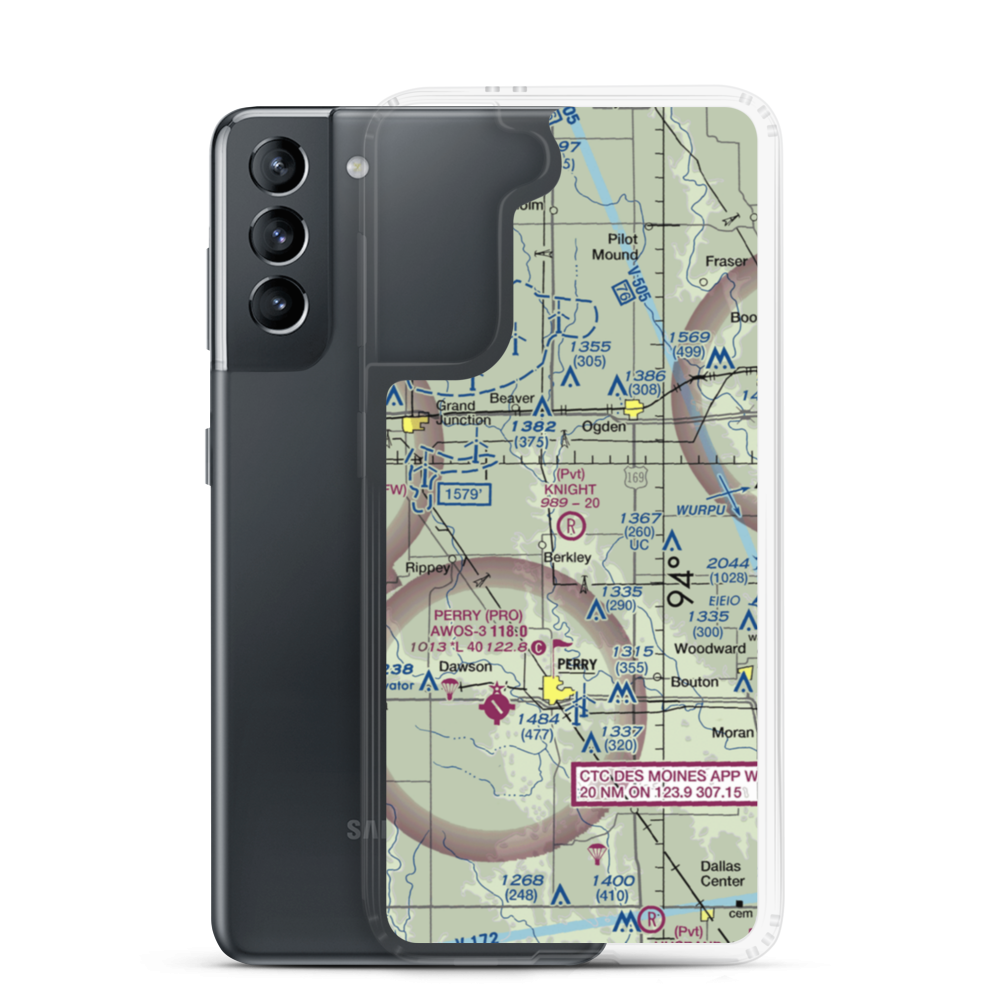 Knight Field (IA21) VFR Sectional Samsung Case Samsung Galaxy S21 model shown