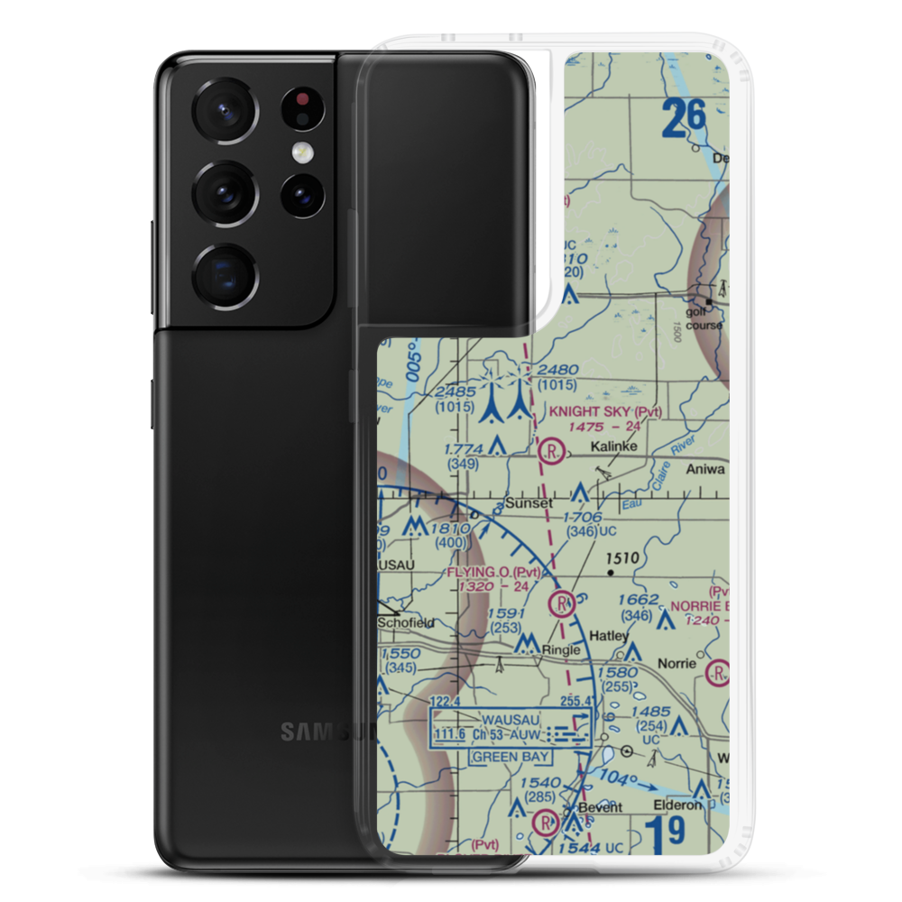 Knight Sky Airport (5WN8) VFR Sectional Samsung Case Samsung Galaxy S21 Ultra model shown