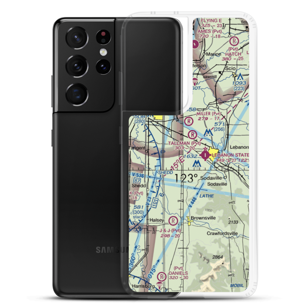 Knokey Field (6OR8) VFR Sectional Samsung Case Samsung Galaxy S21 Ultra model shown
