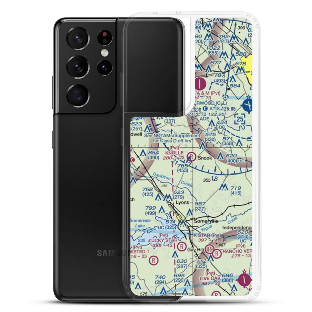 Knolle Ranch Airport (08XA) VFR Sectional Samsung Case Samsung Galaxy S21 Ultra model shown