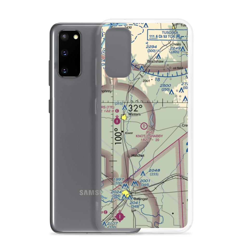 Knot 2 Shabby Airport (5TA6) VFR Sectional Samsung Case Samsung Galaxy S20 model shown