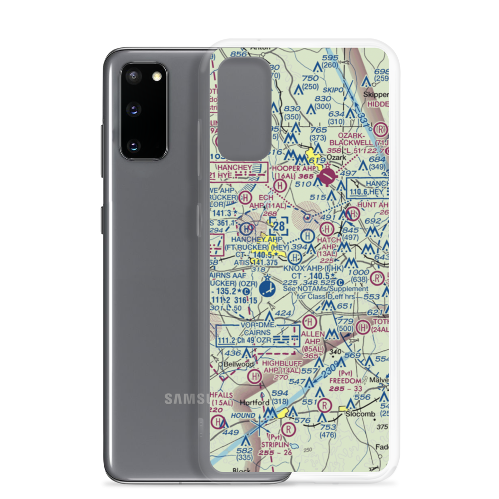 Knox Army Heliport (FHK) VFR Sectional Samsung Case Samsung Galaxy S20 model shown