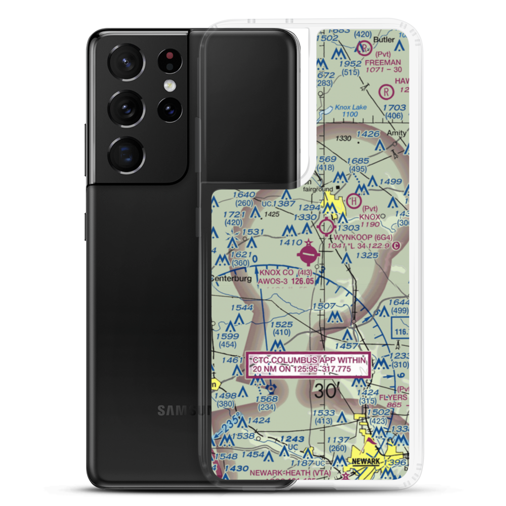 Knox County Airport (4I3) VFR Sectional Samsung Case Samsung Galaxy S21 Ultra model shown