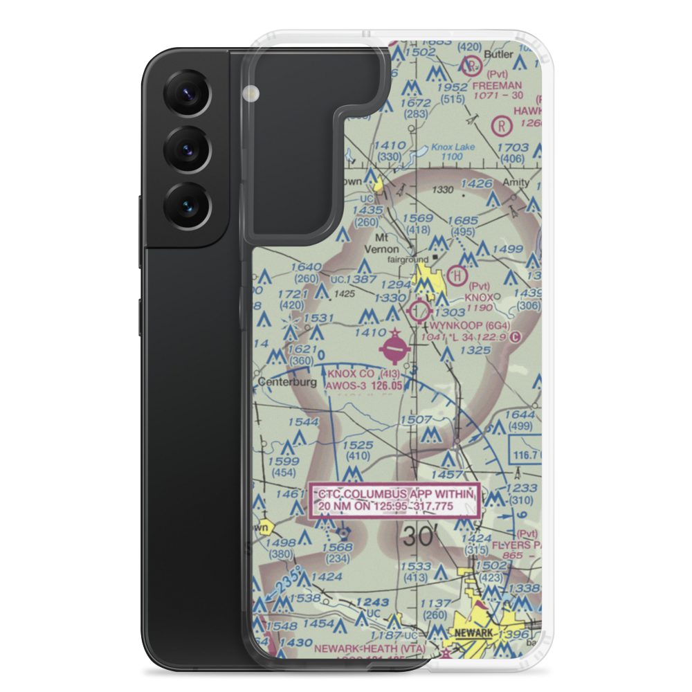 Knox County Airport (4I3) VFR Sectional Samsung Case Samsung Galaxy S22 Plus model shown