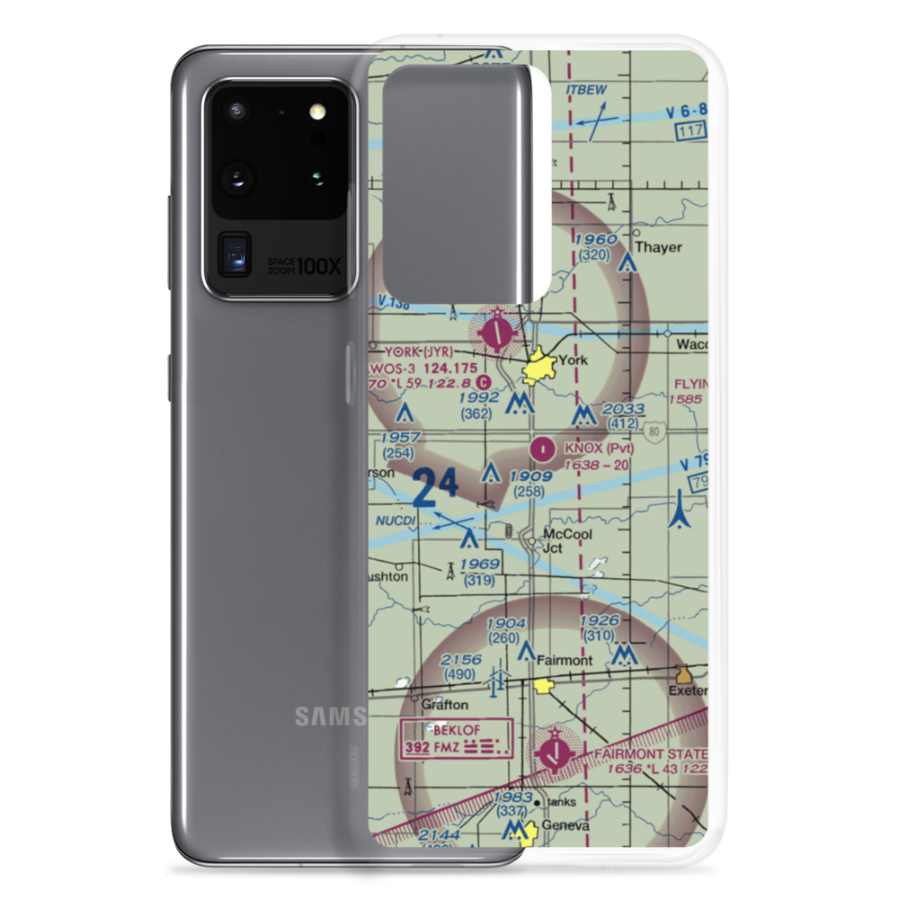Knox Landing Airport (87NE) VFR Sectional Samsung Case Samsung Galaxy S20 Ultra model shown