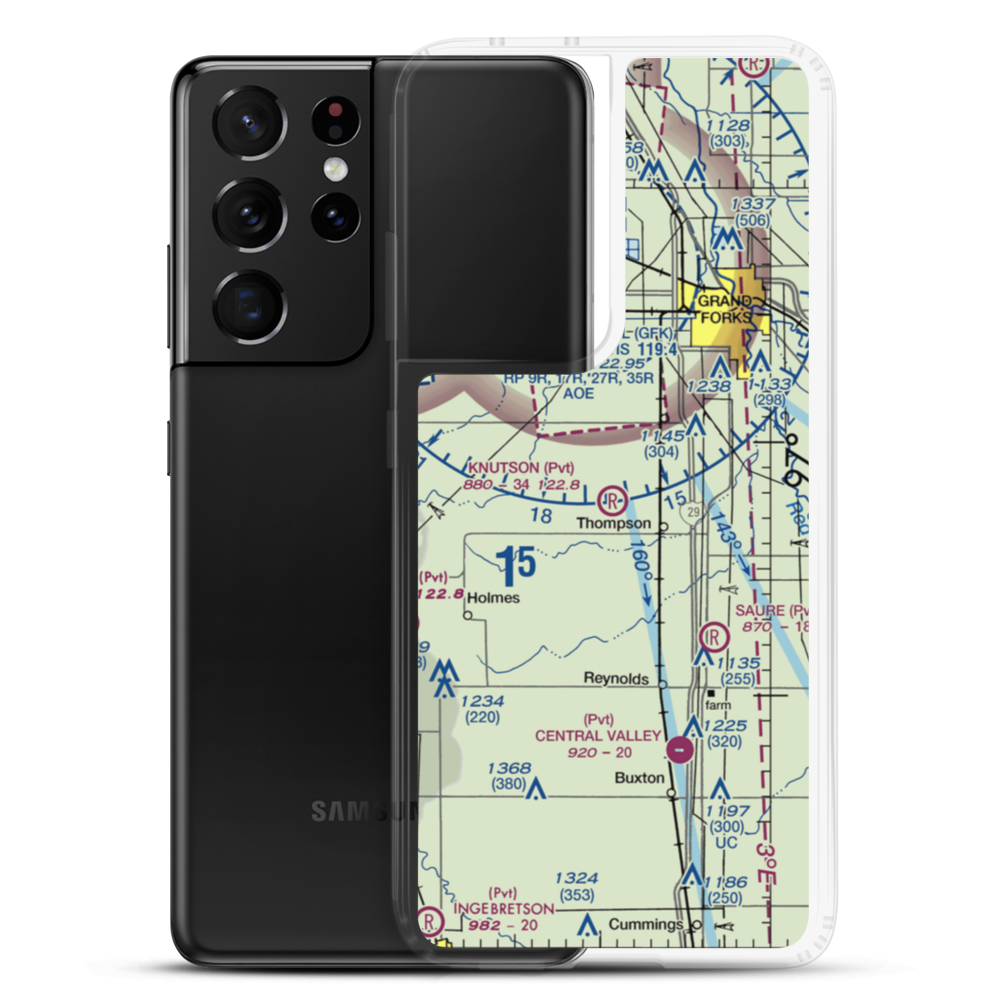 Knutson Airport (4ND1) VFR Sectional Samsung Case Samsung Galaxy S21 Ultra model shown