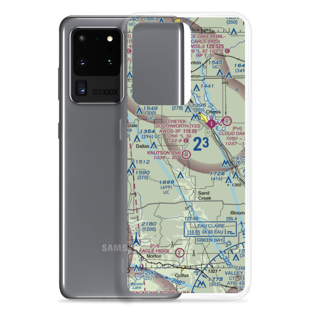 Knutson Farms Airport (3WN6) VFR Sectional Samsung Case Samsung Galaxy S20 Ultra model shown