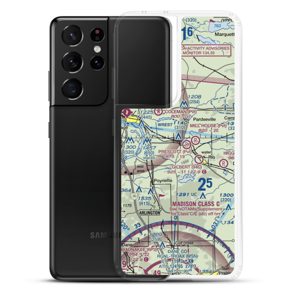 Knutson Field (WN39) VFR Sectional Samsung Case Samsung Galaxy S21 Ultra model shown