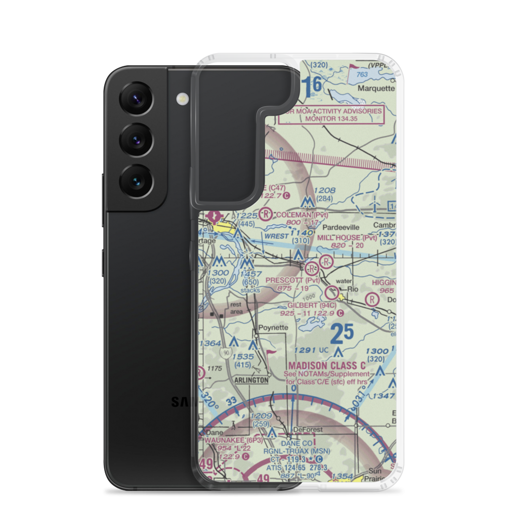 Knutson Field (WN39) VFR Sectional Samsung Case Samsung Galaxy S22 model shown