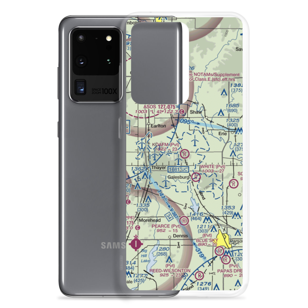 Koafm Airport (45KS) VFR Sectional Samsung Case Samsung Galaxy S20 Ultra model shown