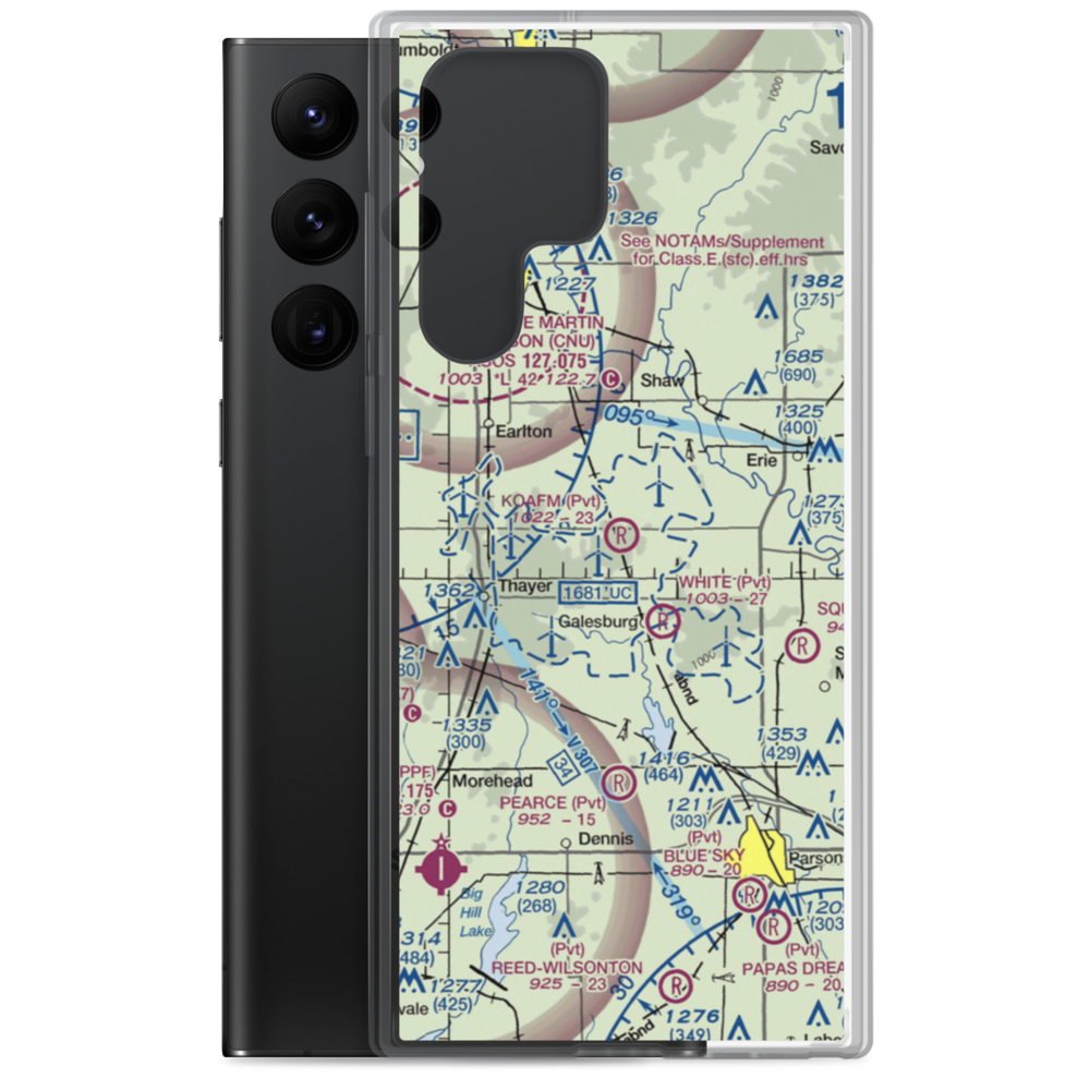 Koafm Airport (45KS) VFR Sectional Samsung Case Samsung Galaxy S22 Ultra model shown