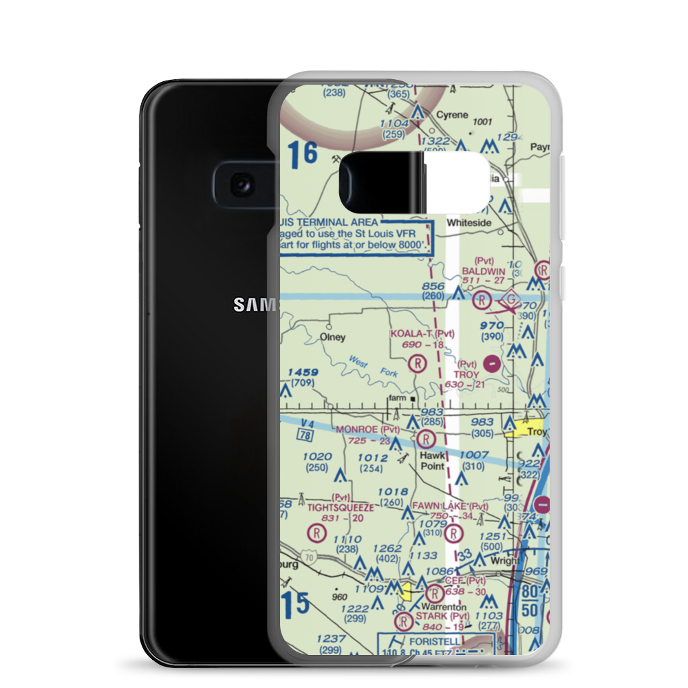 Koala-T-Field Airport (74MU) VFR Sectional Samsung Case Samsung Galaxy S10e model shown