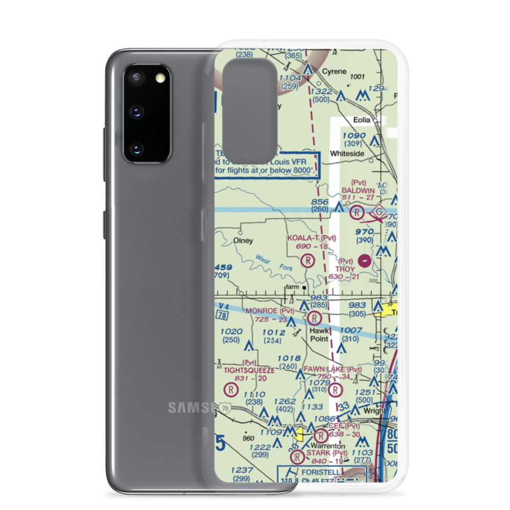 Koala-T-Field Airport (74MU) VFR Sectional Samsung Case Samsung Galaxy S20 model shown