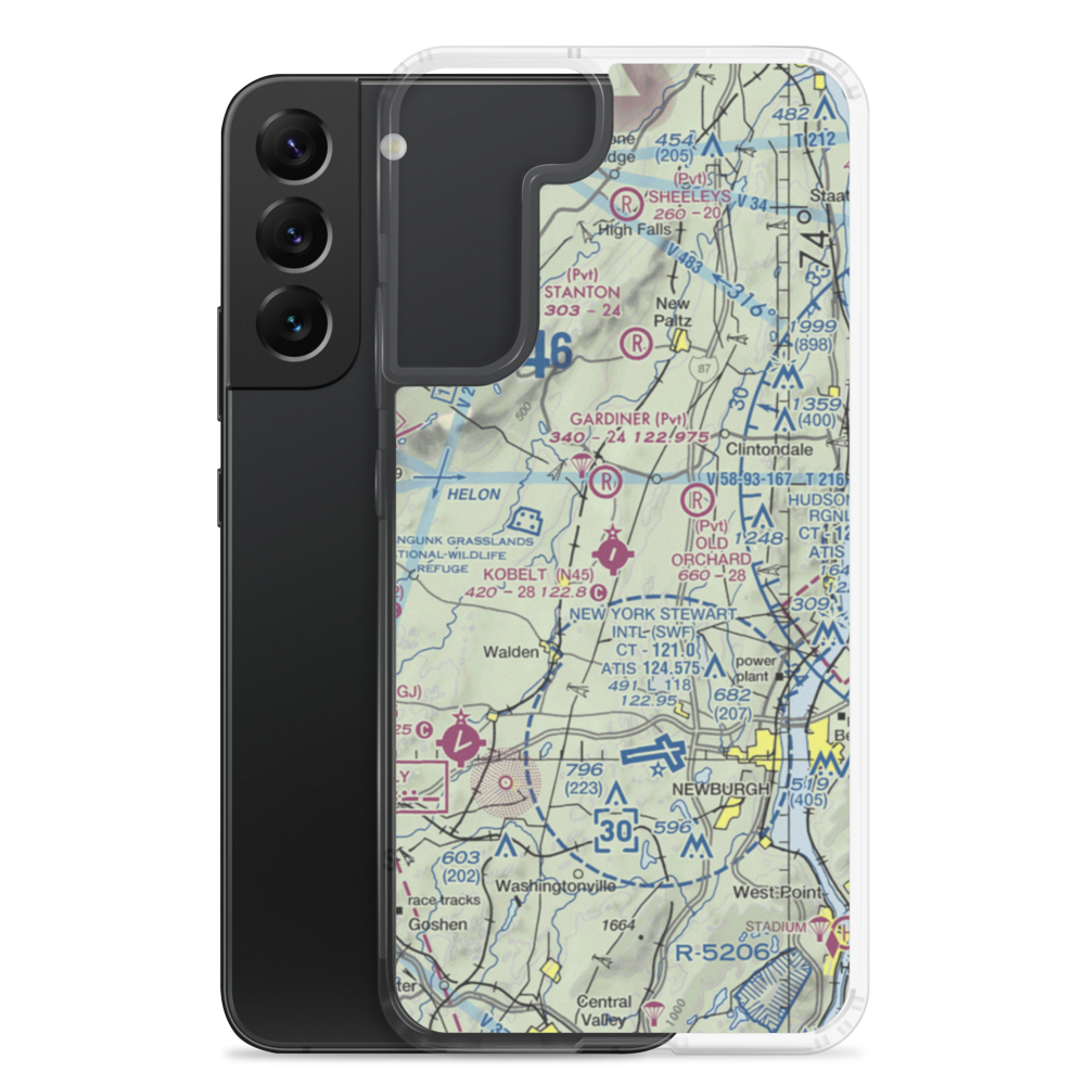 Kobelt Airport (N45) VFR Sectional Samsung Case Samsung Galaxy S22 Plus model shown
