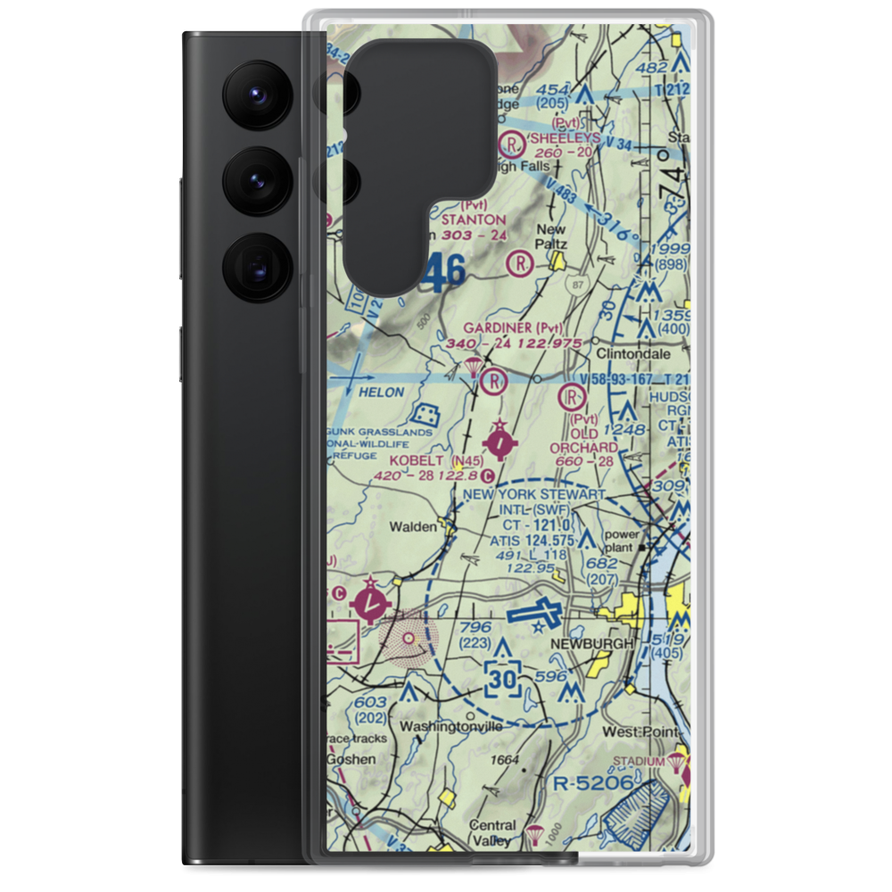 Kobelt Airport (N45) VFR Sectional Samsung Case Samsung Galaxy S22 Ultra model shown