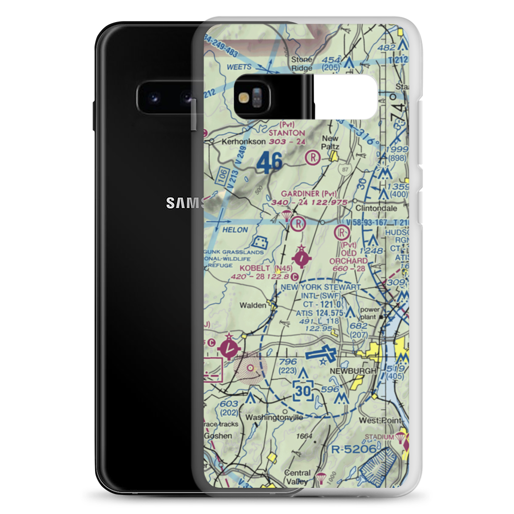 Kobelt Airport (N45) VFR Sectional Samsung Case Samsung Galaxy S10+ model shown
