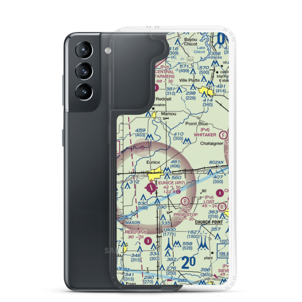 Koch Airport (91LA) VFR Sectional Samsung Case Samsung Galaxy S21 model shown
