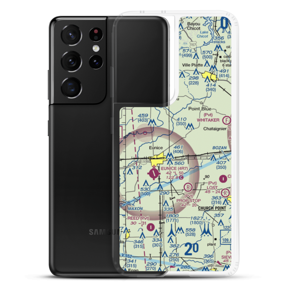 Koch Airport (91LA) VFR Sectional Samsung Case Samsung Galaxy S21 Ultra model shown
