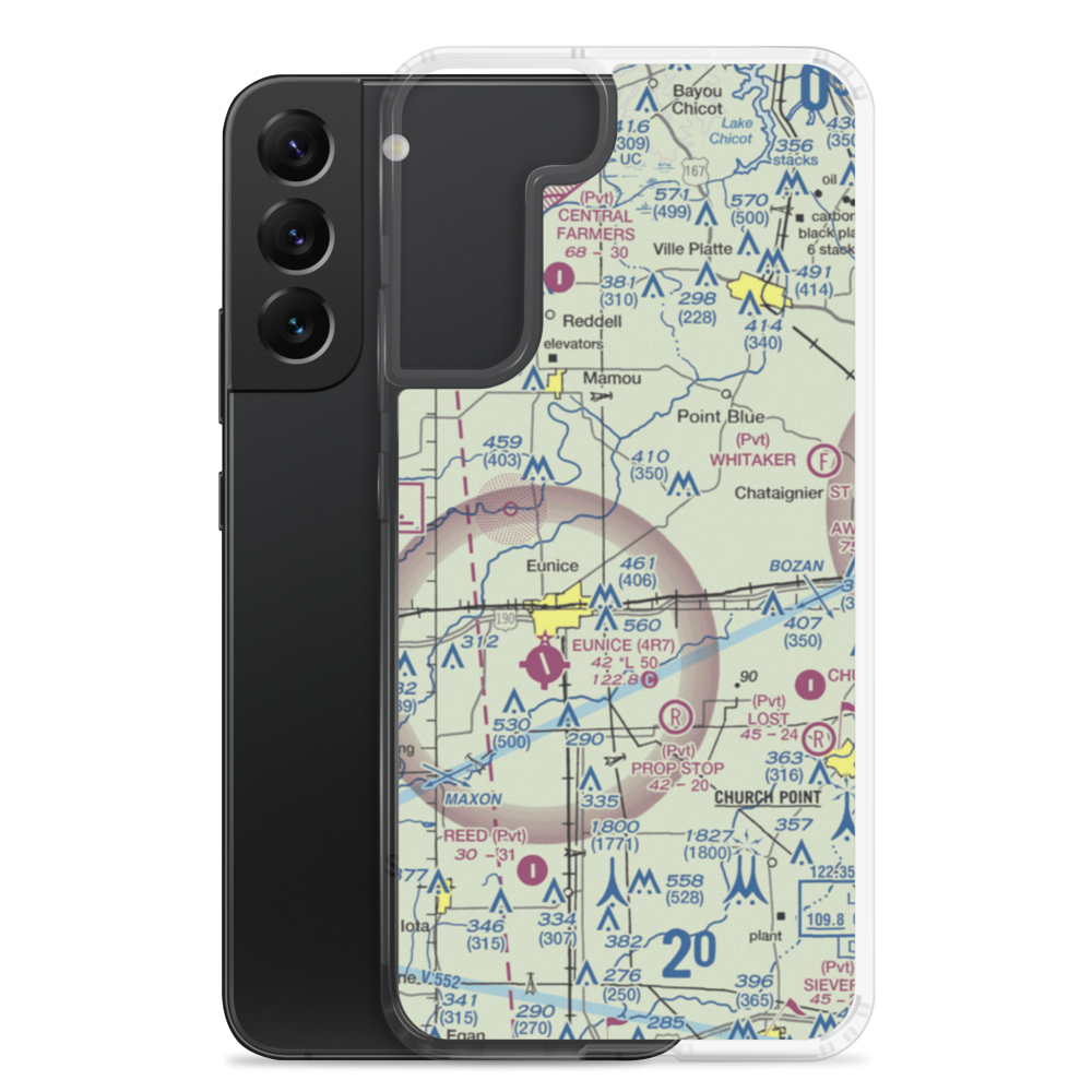 Koch Airport (91LA) VFR Sectional Samsung Case Samsung Galaxy S22 Plus model shown