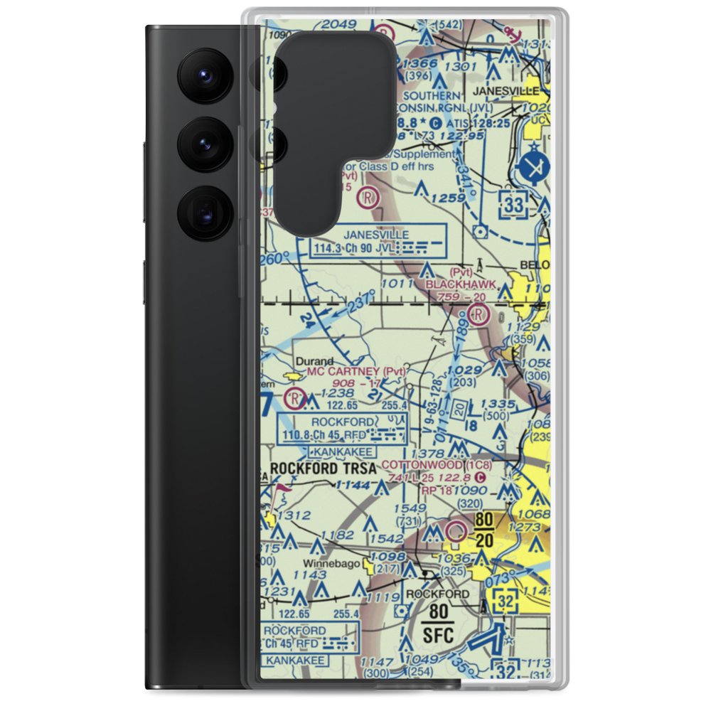 Koch Airport (IS71) VFR Sectional Samsung Case Samsung Galaxy S22 Ultra model shown