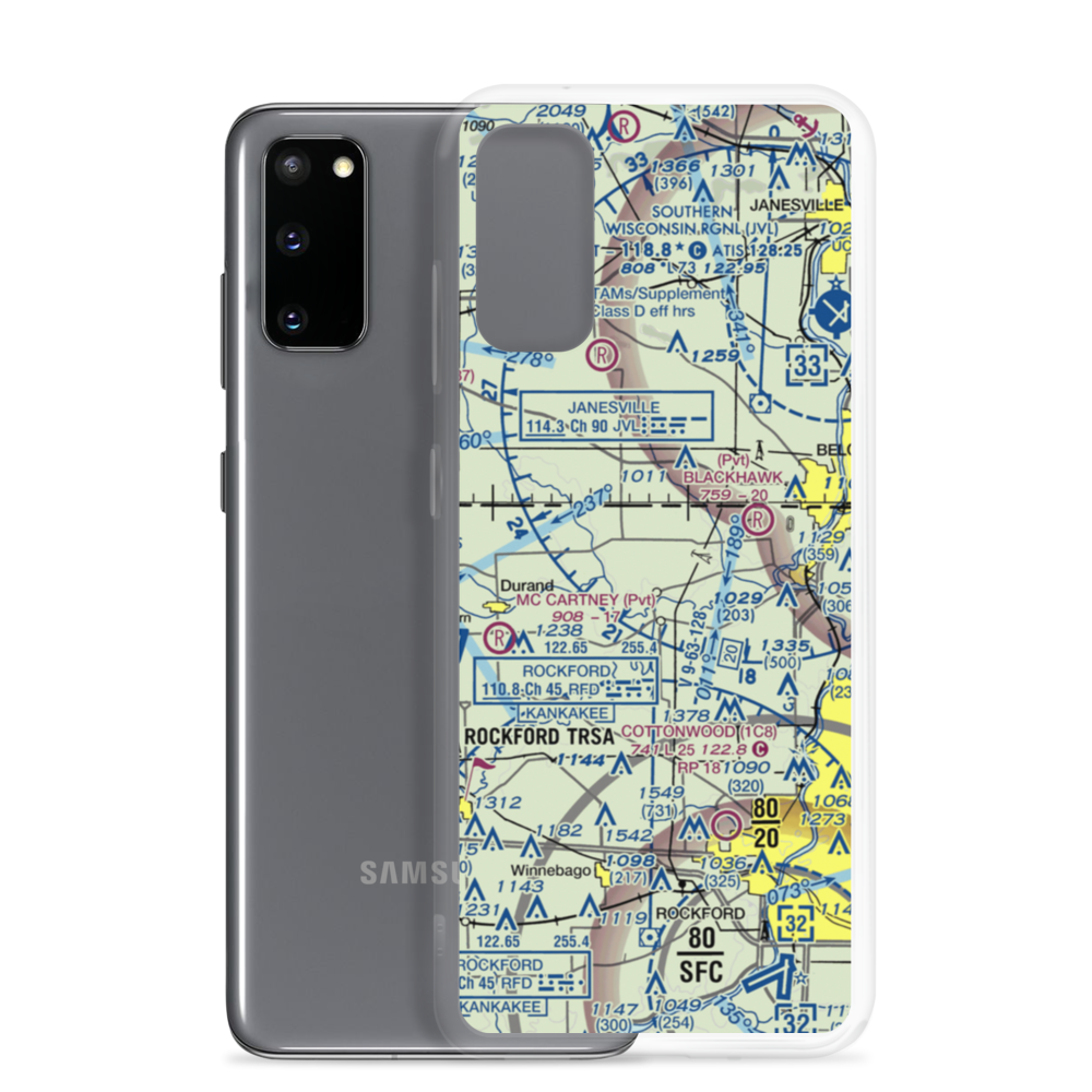 Koch Airport (IS71) VFR Sectional Samsung Case Samsung Galaxy S20 model shown