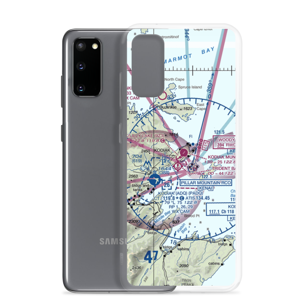 Kodiak /Lilly Lake/ Seaplane Base (9Z3) VFR Sectional Samsung Case Samsung Galaxy S20 model shown