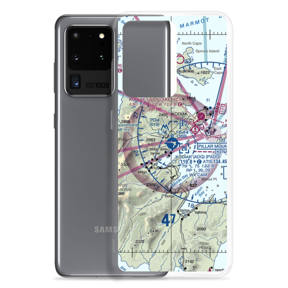 Kodiak Airport (ADQ) VFR Sectional Samsung Case Samsung Galaxy S20 Ultra model shown