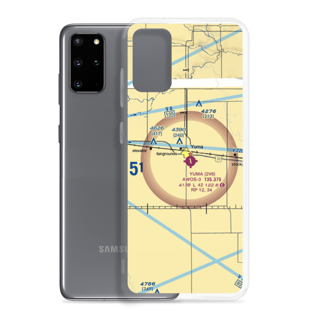 Koenig Airport (8CO8) VFR Sectional Samsung Case Samsung Galaxy S20 Plus model shown