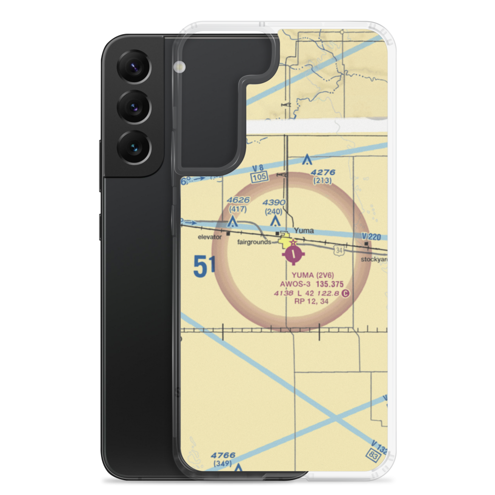 Koenig Airport (8CO8) VFR Sectional Samsung Case Samsung Galaxy S22 Plus model shown