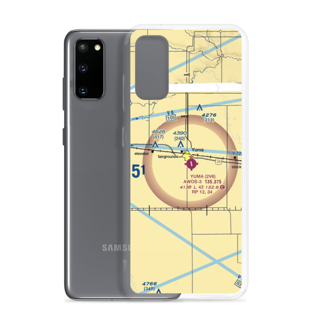 Koenig Airport (8CO8) VFR Sectional Samsung Case Samsung Galaxy S20 model shown